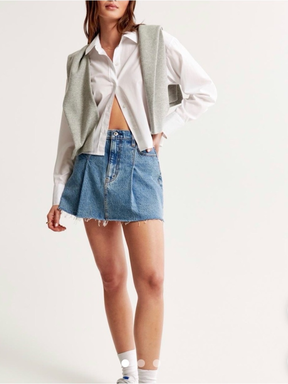 Abercrombie Pleated Denim Skirt